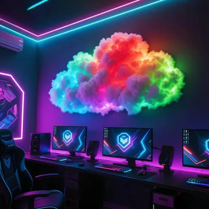 200cm LED Cloud Wall Light – Soft RGB Glow
