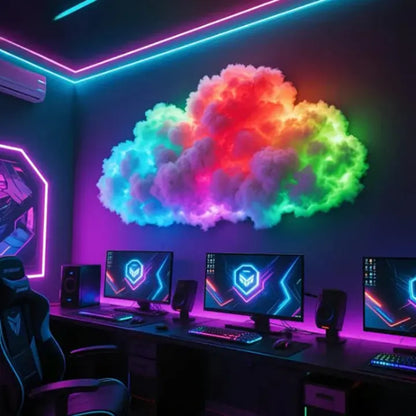 200cm LED Cloud Wall Light – Soft RGB Glow